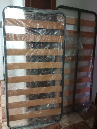 Somier Cama 90x190 Metal y Madera