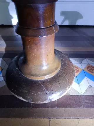 Columna Pedestal Madera Maciza Antigua