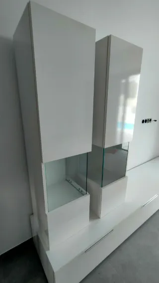 Pack de dos vitrinas blancas lacadas