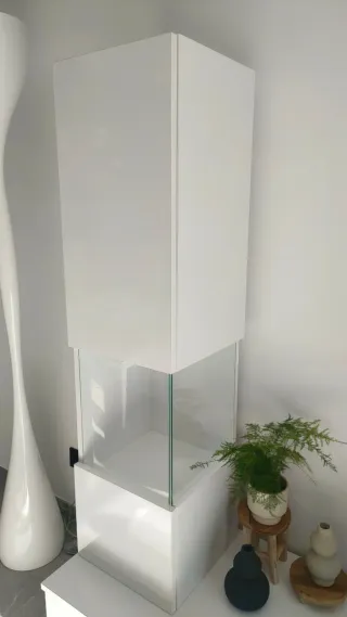 Pack de dos vitrinas blancas lacadas