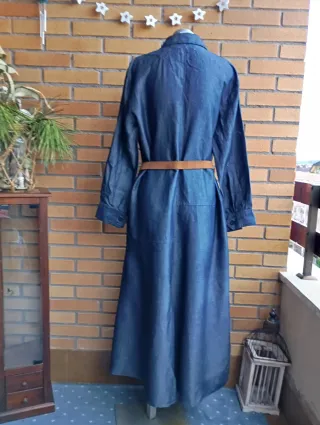 Vestido largo Zara azul