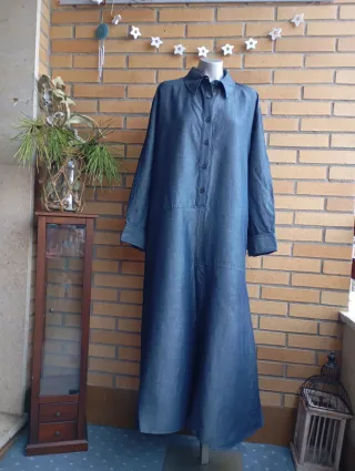 Vestido largo Zara azul