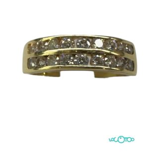 Anillo oro 18k con circonitas