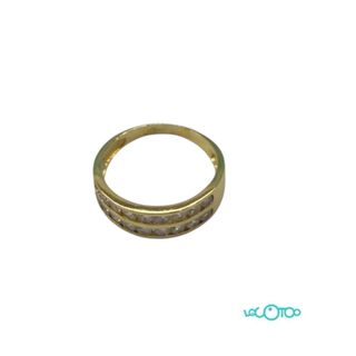 Anillo oro 18k con circonitas