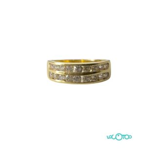 Anillo oro 18k con circonitas