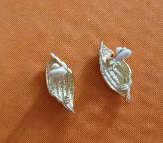 Orecchini vintage clip anni '80 oro/argento