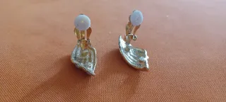 Orecchini vintage clip anni '80 oro/argento