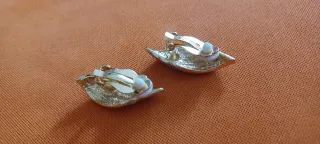 Orecchini vintage clip anni '80 oro/argento