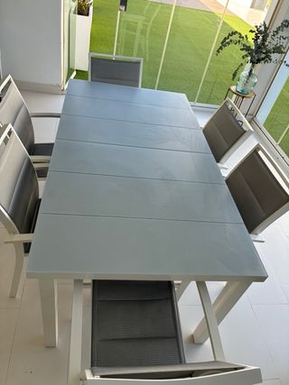 Mesa de exterior extensible