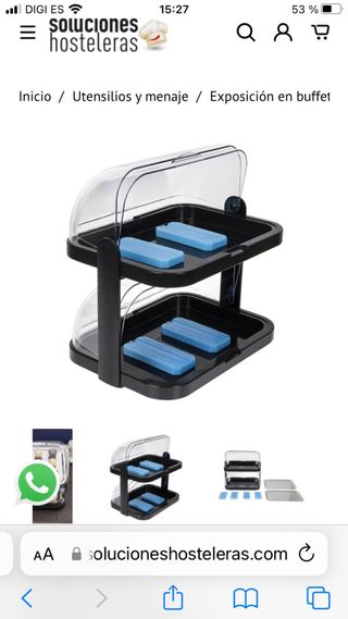 Expositor buffet 2 niveles