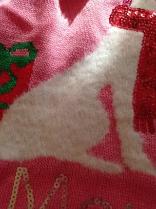 Jersey Navideño Perro Galgo Lentejuelas XL