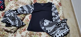 Camisa de manga acampanada con lunares