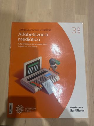 Libro Santillana de catalán de 3ºESO
