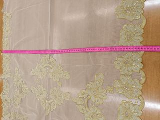 Manteleta tul bord. y lentj. oro talla 100 adulta