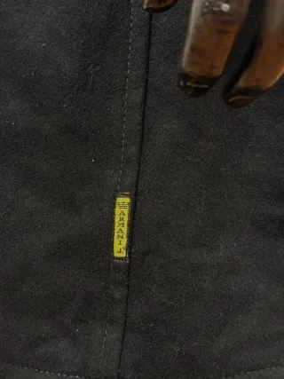 Armani Jeans Cappotto Lana Nero Uomo Tg 48