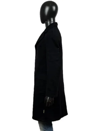 Armani Jeans Cappotto Lana Nero Uomo Tg 48