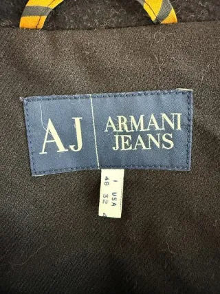 Armani Jeans Cappotto Lana Nero Uomo Tg 48