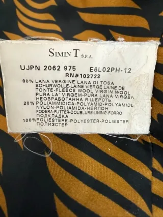 Armani Jeans Cappotto Lana Nero Uomo Tg 48