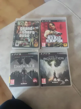 Lote 4 Juegos PS3: GTA IV, RDR, DA II, DAI