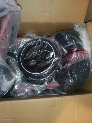 Carrito Bebé 3 Piezas Rosa y Negro