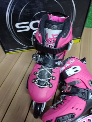 Patines rosas KRF PATÍN FREESKATE AJUSTABLE HARD FIRST