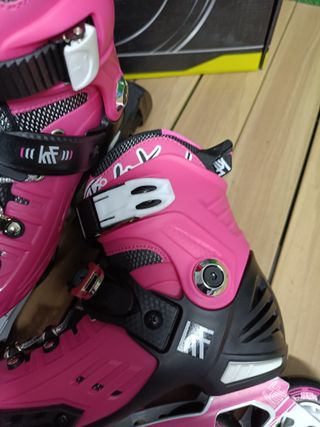 Patines rosas KRF PATÍN FREESKATE AJUSTABLE HARD FIRST