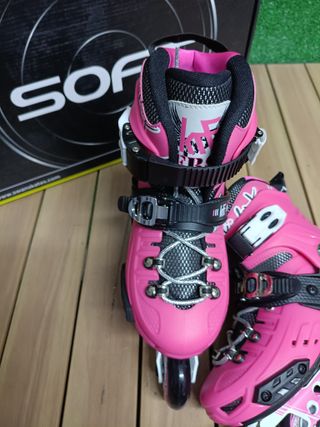 Patines rosas KRF PATÍN FREESKATE AJUSTABLE HARD FIRST