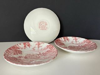 🇬🇧 3 Platitos Ridgway Escena Campestre