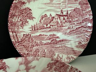 🇬🇧 3 Platitos Ridgway Escena Campestre