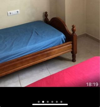 Conjunto 2 camas individuales madera