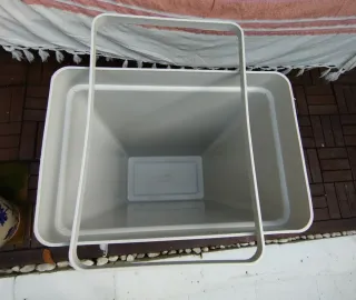 Cubo reciclaje blanco