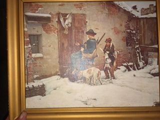 Cuadro Volviendo de Caza Invierno