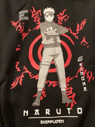 Sudadera Naruto Niño Negra