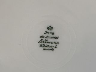 🇩🇪 6 Platos Postre Bavaria Porcelana Dorada