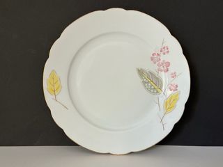 🇩🇪 6 Platos Postre Bavaria Porcelana Dorada