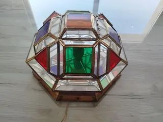 Lámpara de techo vitral multicolor