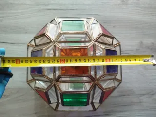 Lámpara de techo vitral multicolor