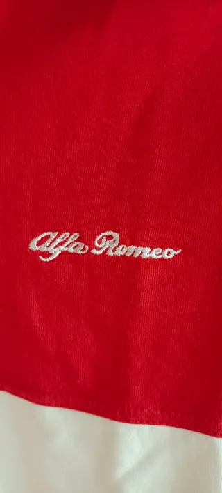 Polo Alfa Romeo Rojo y Blanco Talla L