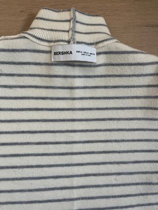 Bershka Top Rayas Azul Blanco Talla XS