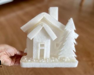 Adorno Navidad Casa con Luz a Pilas