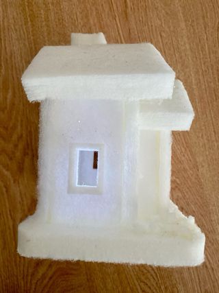 Adorno Navidad Casa con Luz a Pilas