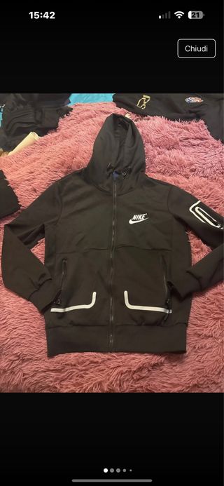 Felpa Nike Nera con Zip