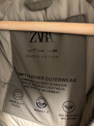 Plumas impermeable niño 1/2 año 86cm Zara