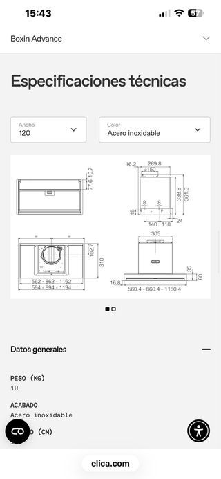 Campana Elica Boxin Advance Inox