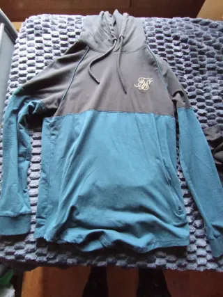 SikSilk Sudadera Gris y Turquesa