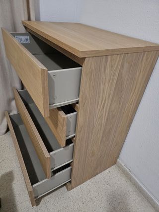 Cómoda 4 cajones madera 80x100cm