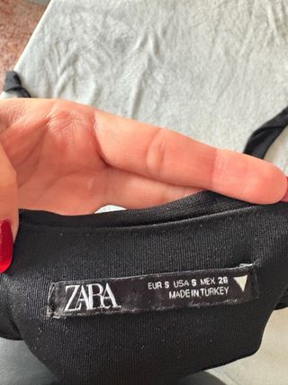 Vestido negro Zara Talla S