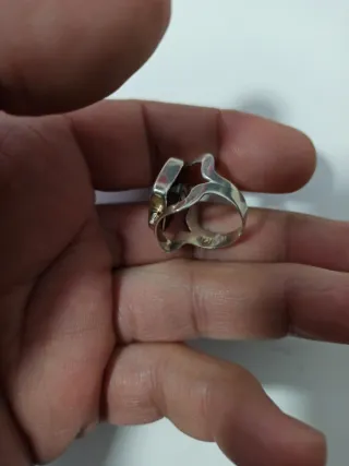 Anillo Plata 950 Dos Caras