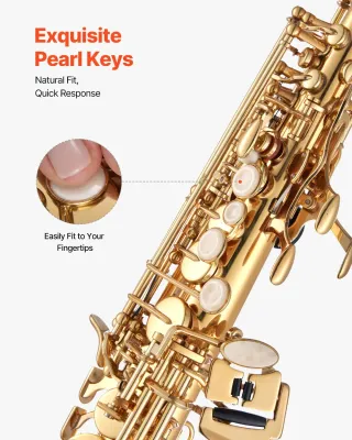 Sassofono Soprano Dritto Si Bemolle Kit in Ottone