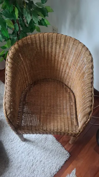 Butaca de fibra natural tejida